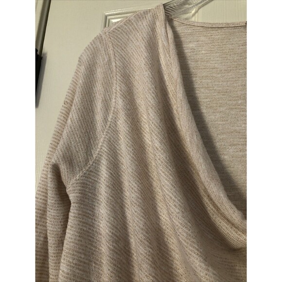 Free People Palmer Draped Metallic Long Sleeve Knit Top Womens Size Med sweater - Picture 5 of 7
